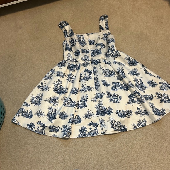 Vici White and Blue Patterned Mini Dress - Picture 6 of 6